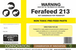 Ferafeed 213 paste for prefeeding in possum, rodent, and wallaby control - product label.