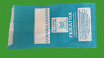Unfilled Feratox Bio Bag bait station for possum control - closeup of writing on bag.