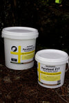 Ferafeed 217 Peanut Butter Classic paste - a non-toxic prefeed for possum and rodent control. Shown in 2 different sized containers.