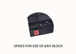 Spikes for use of bait block